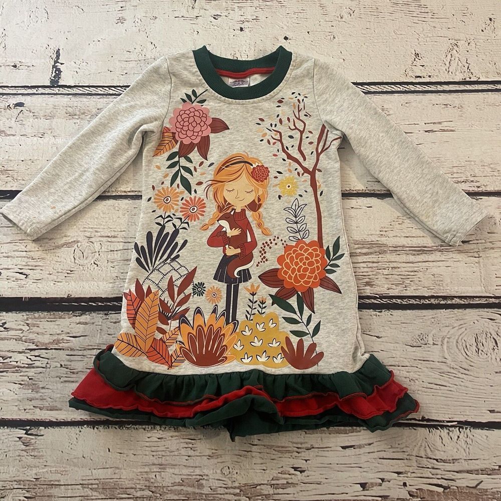 Girls Cotton Dresses‎ Kids Cartoon Sequined Butterfly Print Size 2-3Y Fantasy